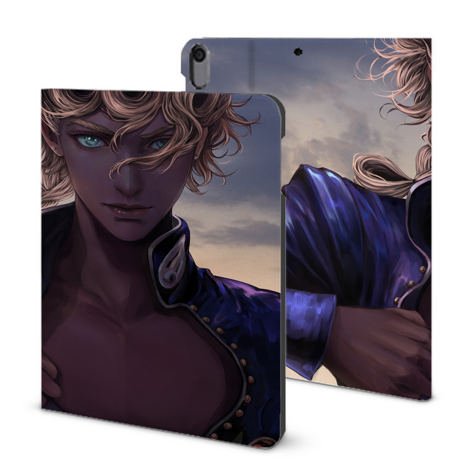 （画像用） ジョジョの奇妙な冒険 JoJo's Bizarre Adventure IPad ケース ブック型 PUレザー TPU 耐衝撃 軽量 薄型 ペン収納なし 全面保護 IPad 各モデル対応